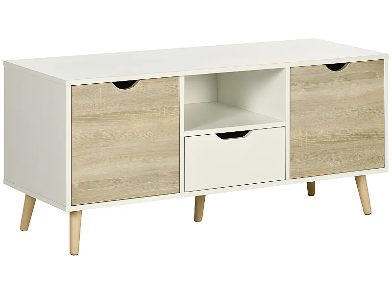 Meuble tv ORENSE aspect chêne clair