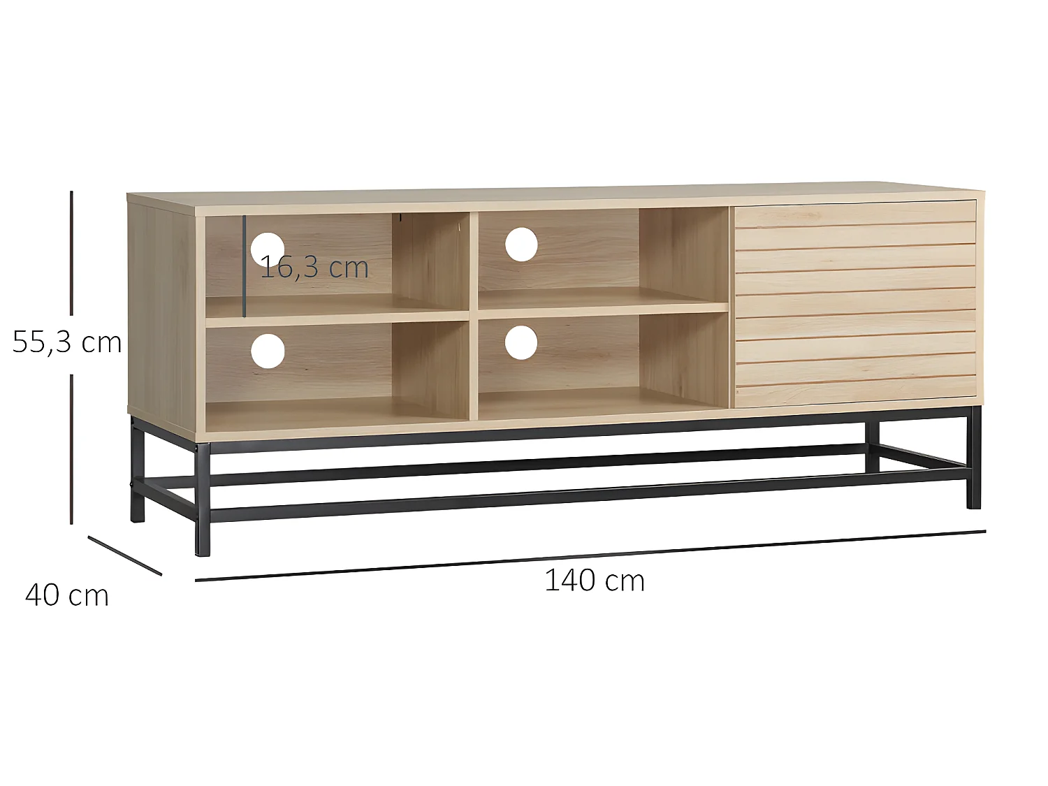 Meuble tv AVILA bois clair