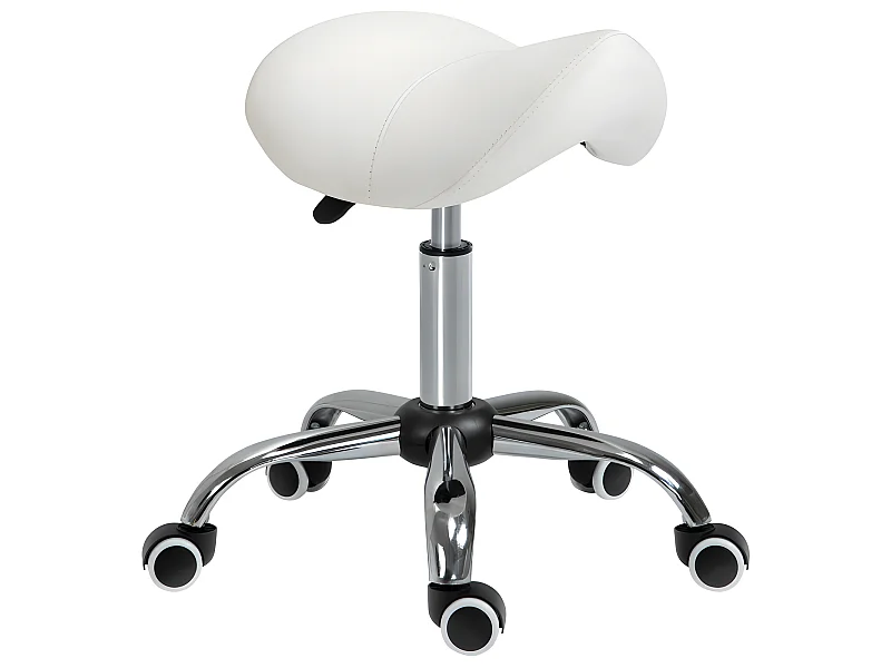 Tabouret de massage selle ergonomique PESCARA blanc