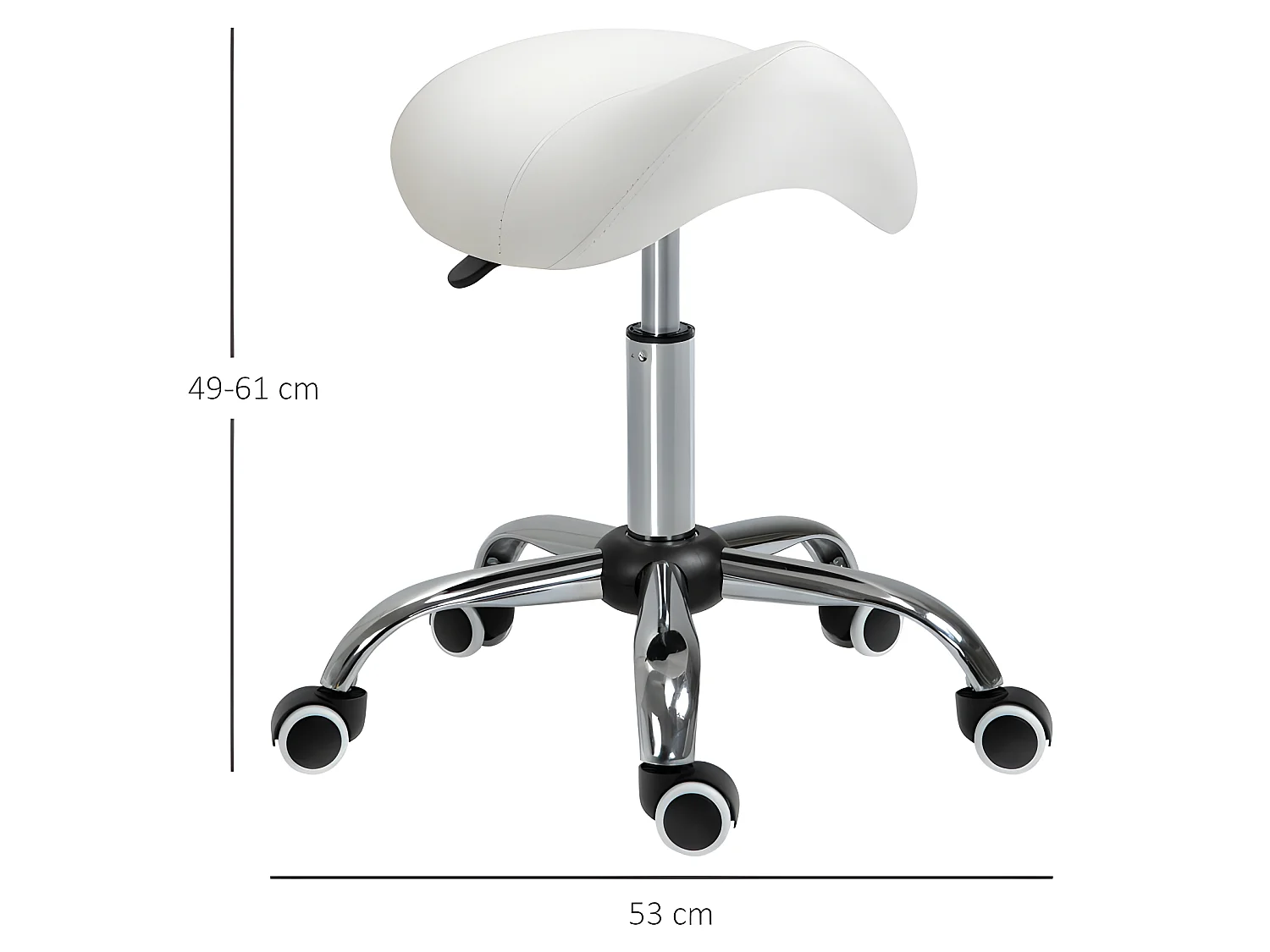 Tabouret de massage selle ergonomique PESCARA blanc