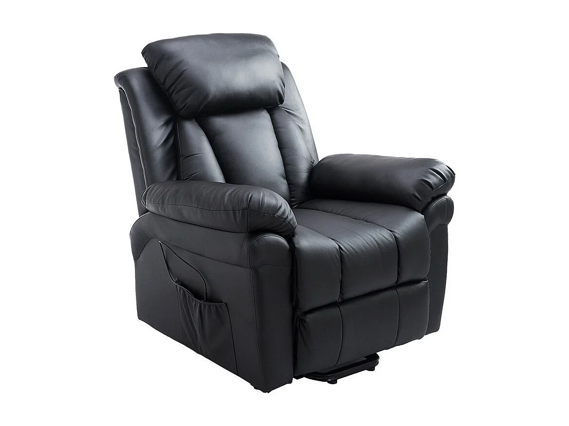 Fauteuil de Relaxation Releveur Boston avec Repose-Pieds Noir