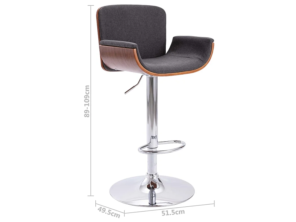 Barhocker Grau Stoff