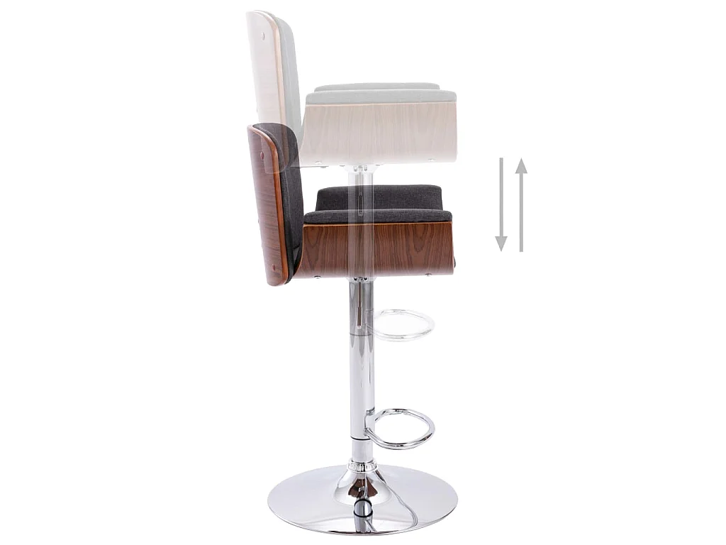 Barhocker Grau Stoff