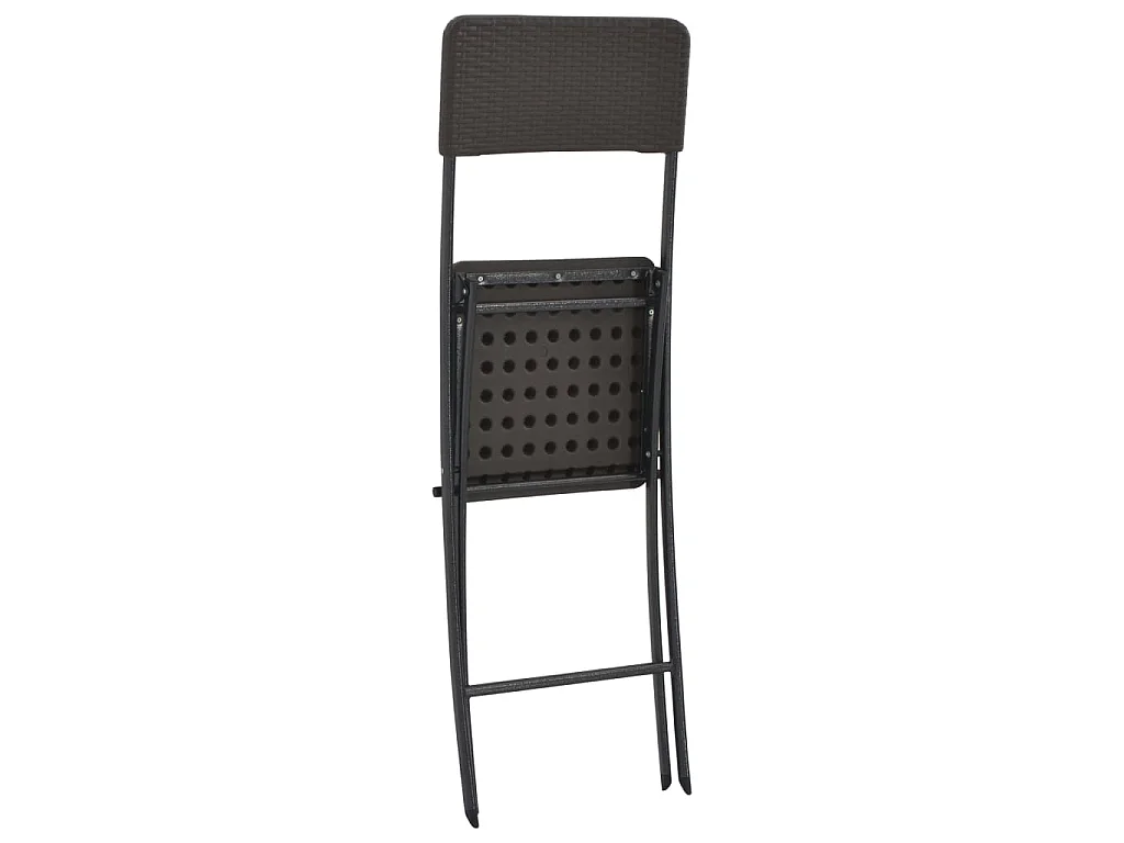 Chaise de bar pliable lot de 2 PEHD et acier Aspect de rotin