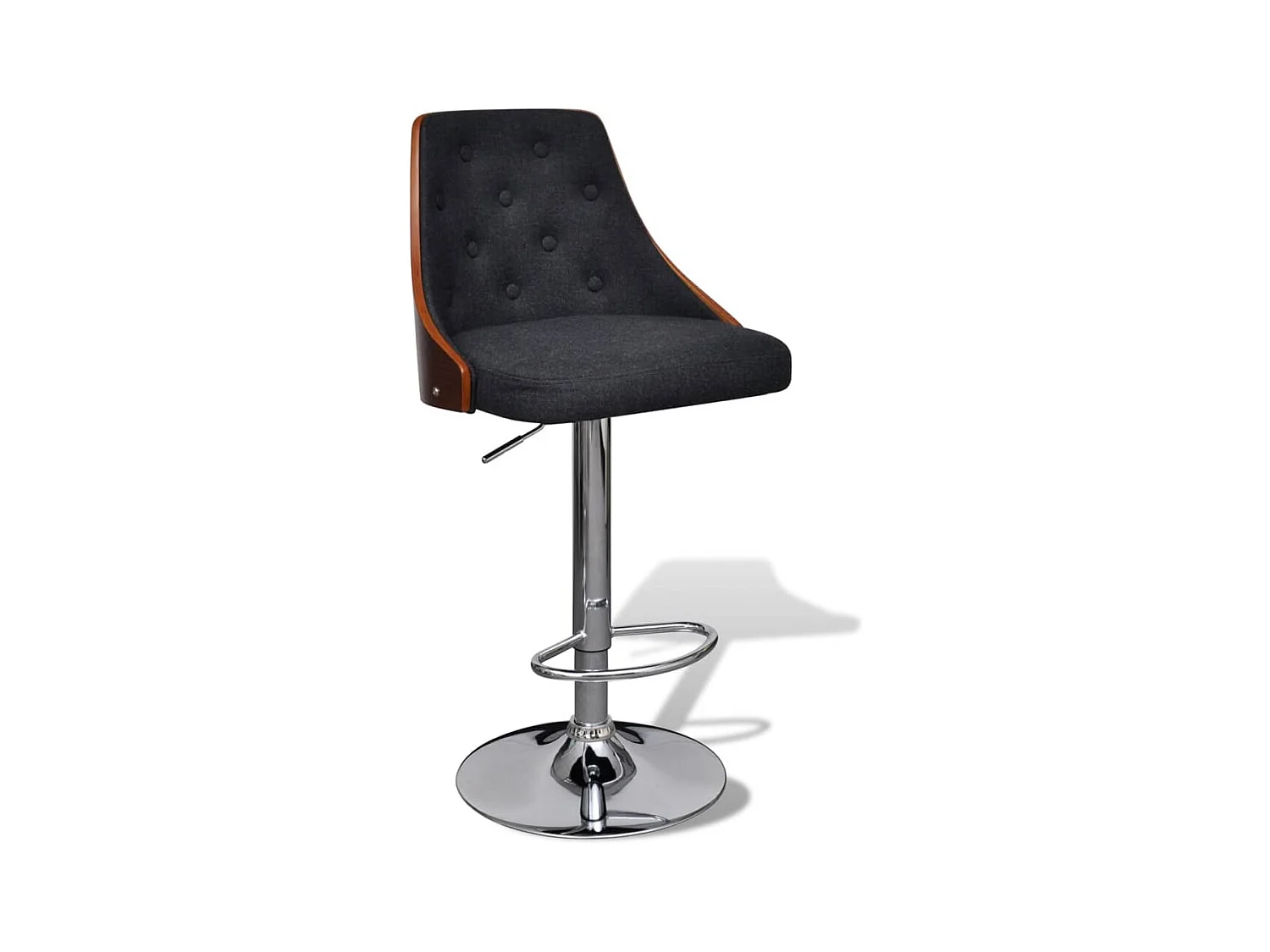 Barhocker 2 Stk. Bugholz und Stoff