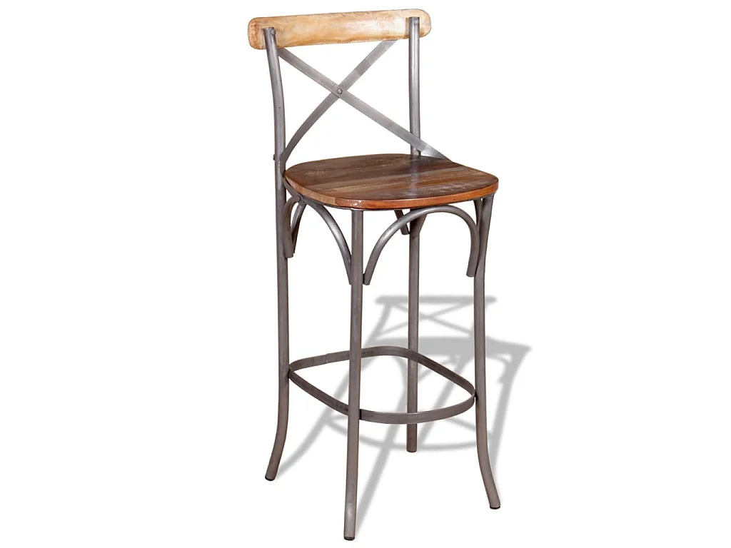 Tabouret de bar Bois de récupération massif