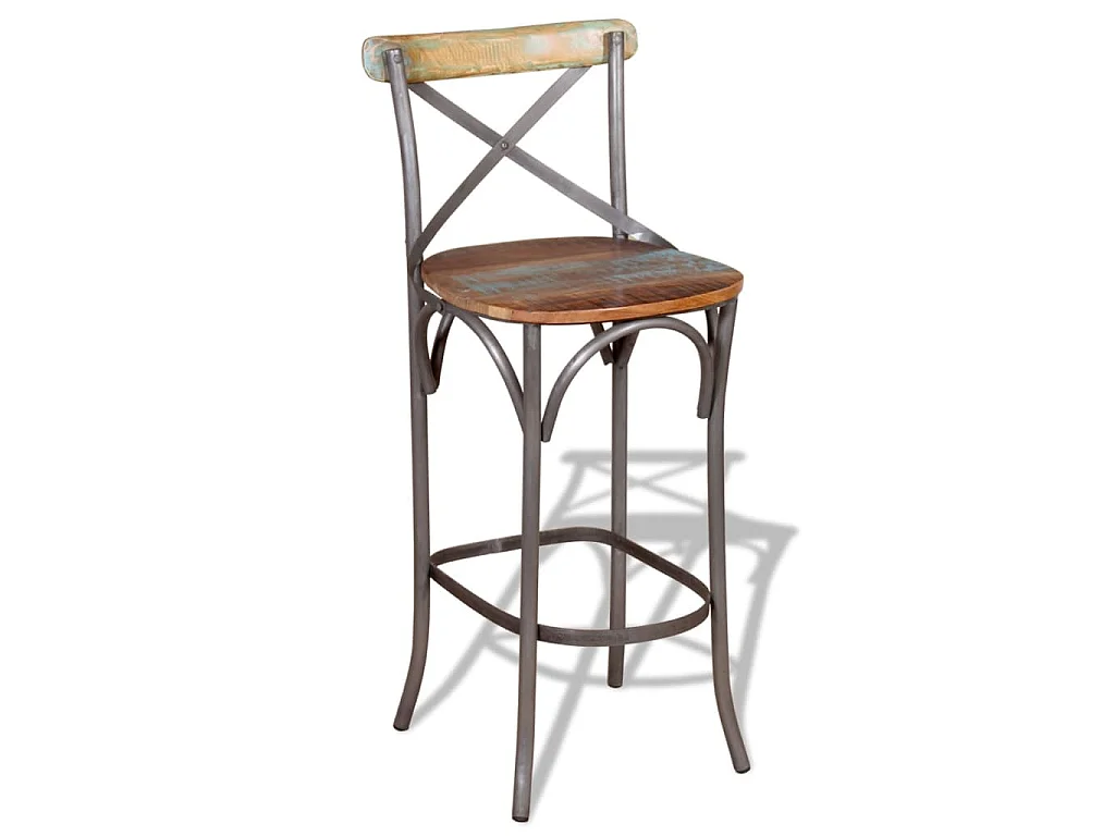 Tabouret de bar Bois de récupération massif