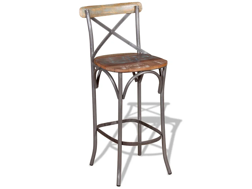 Tabouret de bar Bois de récupération massif