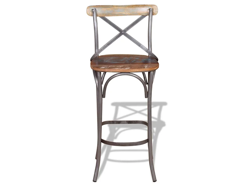Tabouret de bar Bois de récupération massif