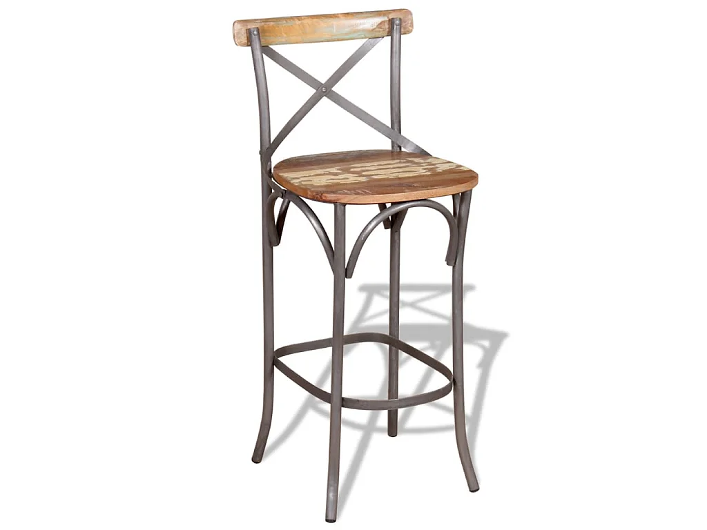 Tabouret de bar Bois de récupération massif