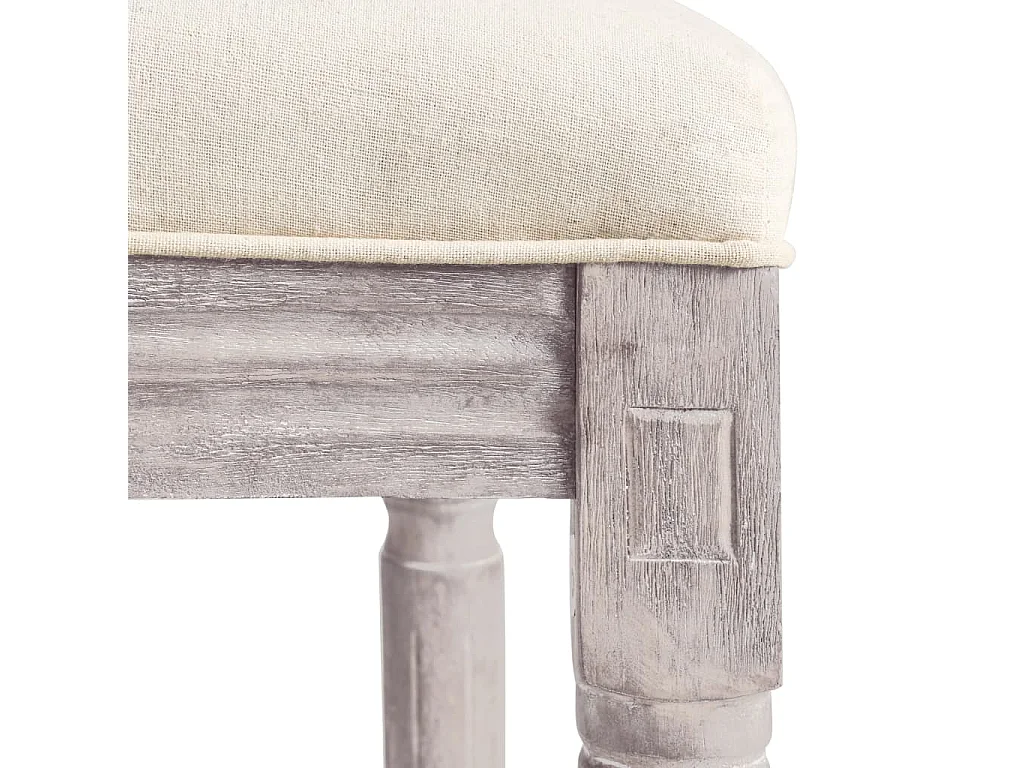 Tabourets de bar lot de 2 blanc lin