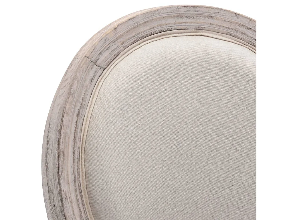 Tabourets de bar lot de 2 blanc lin