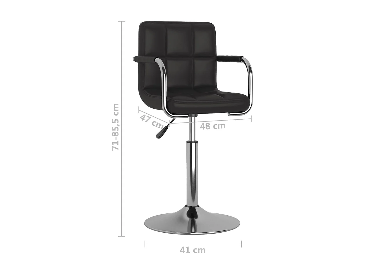 Tabouret de bar Noir Similicuir