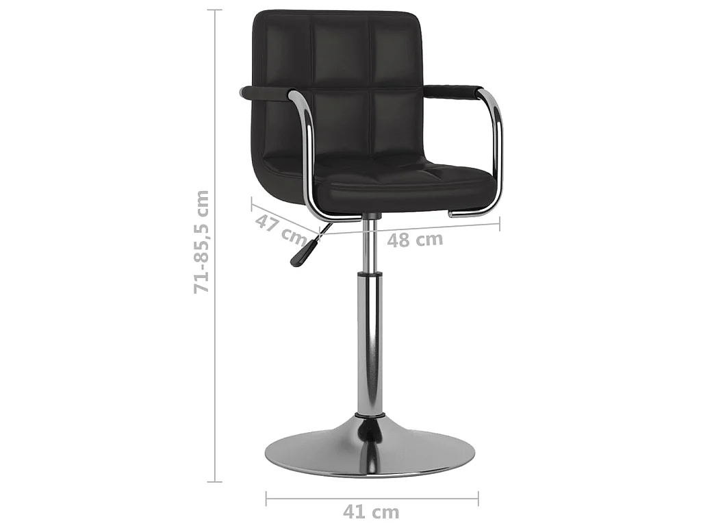 Tabouret de bar Noir Similicuir
