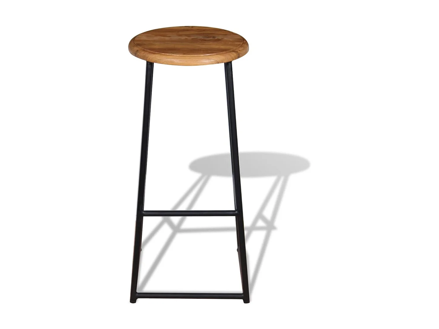 Tabourets de bar lot de 2 bois de teck massif