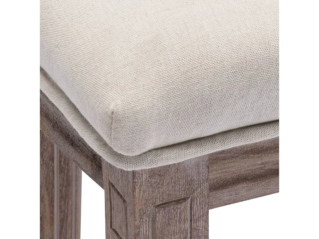 Bancos de bar 2 pcs linho branco