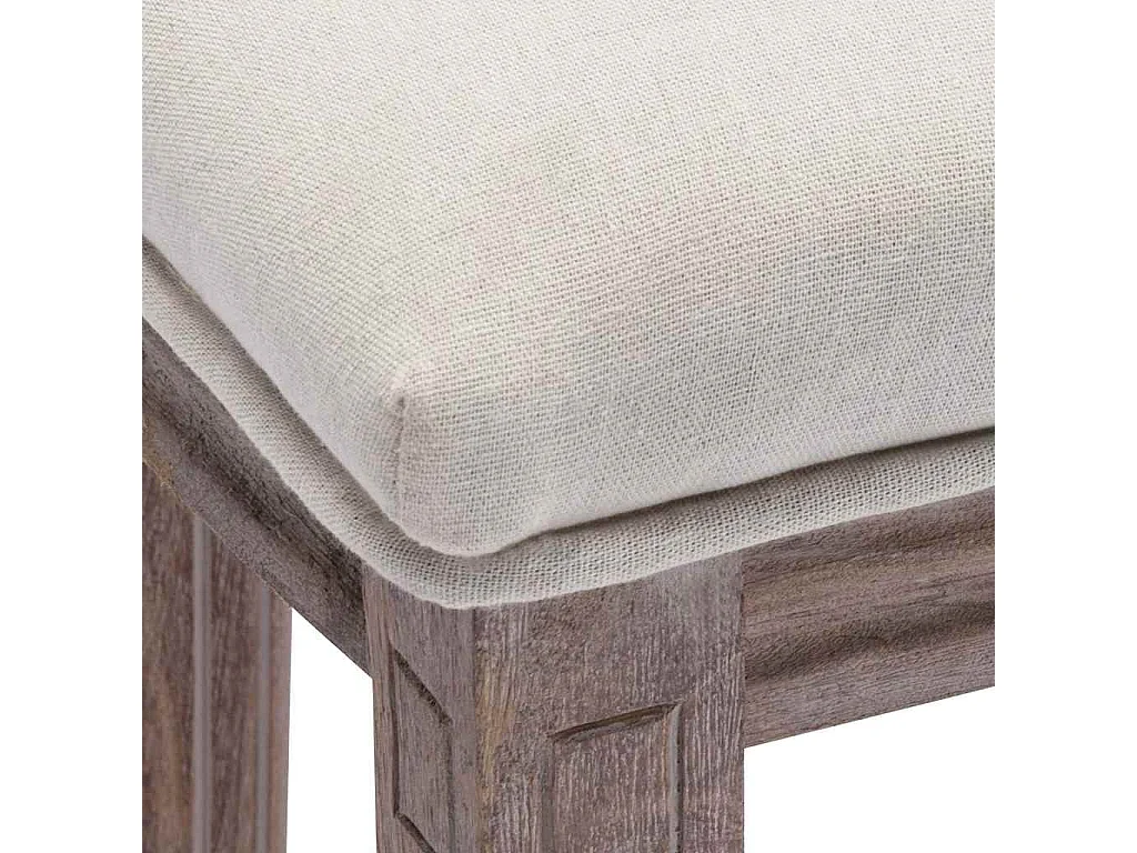 Tabourets de bar lot de 2 blanc lin