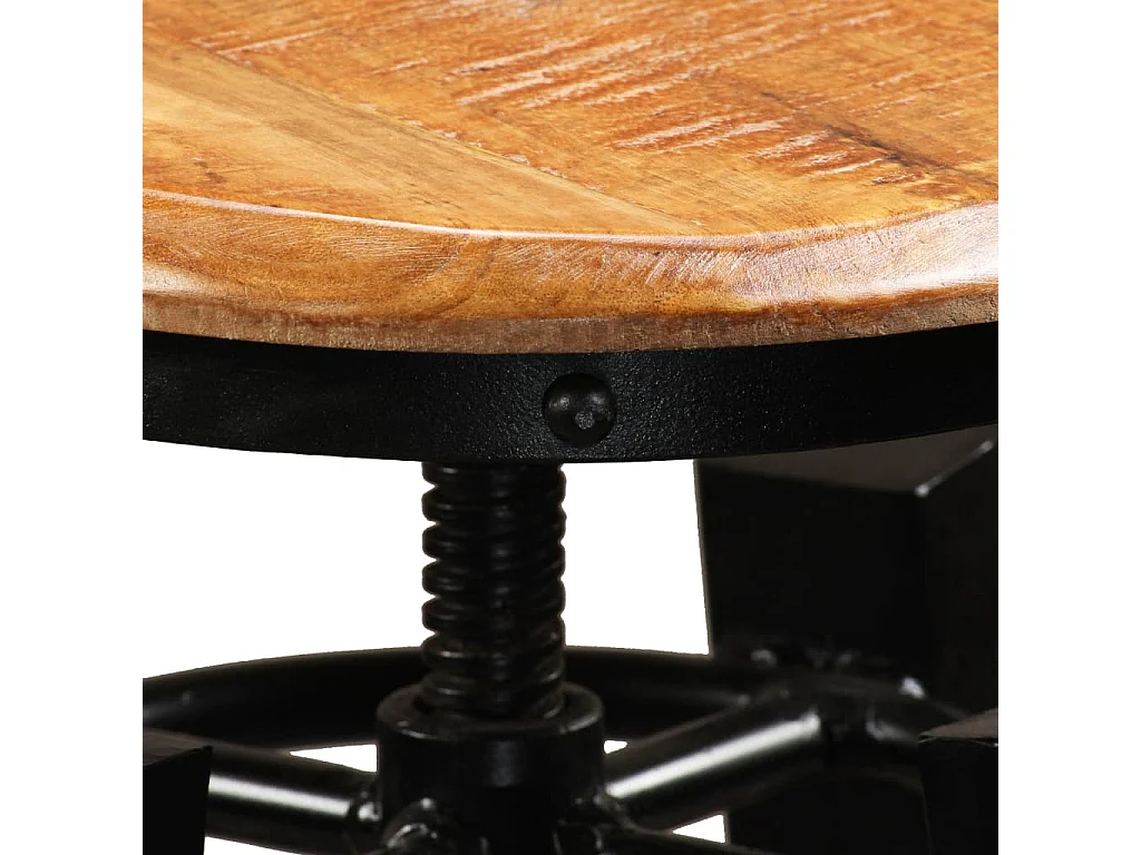 Tabourets de bar lot de 2 bois de manguier massif