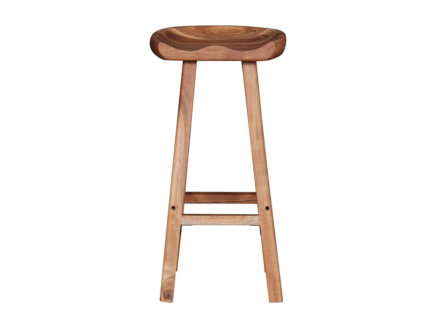 Tabourets de bar lot de 2 bois d'acacia massif