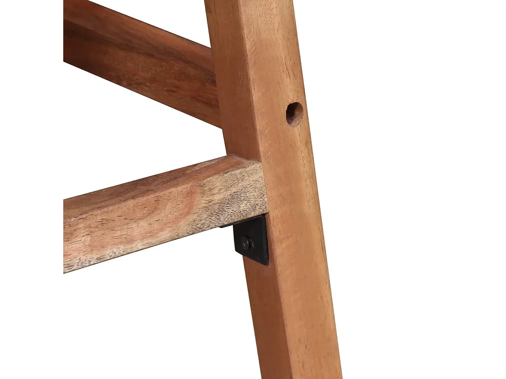 Sgabelli da Bar 2 pz in Legno Massello di Acacia