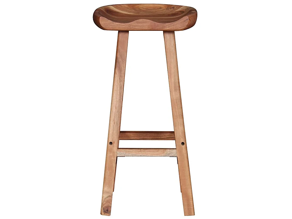 Tabourets de bar lot de 2 bois d'acacia massif