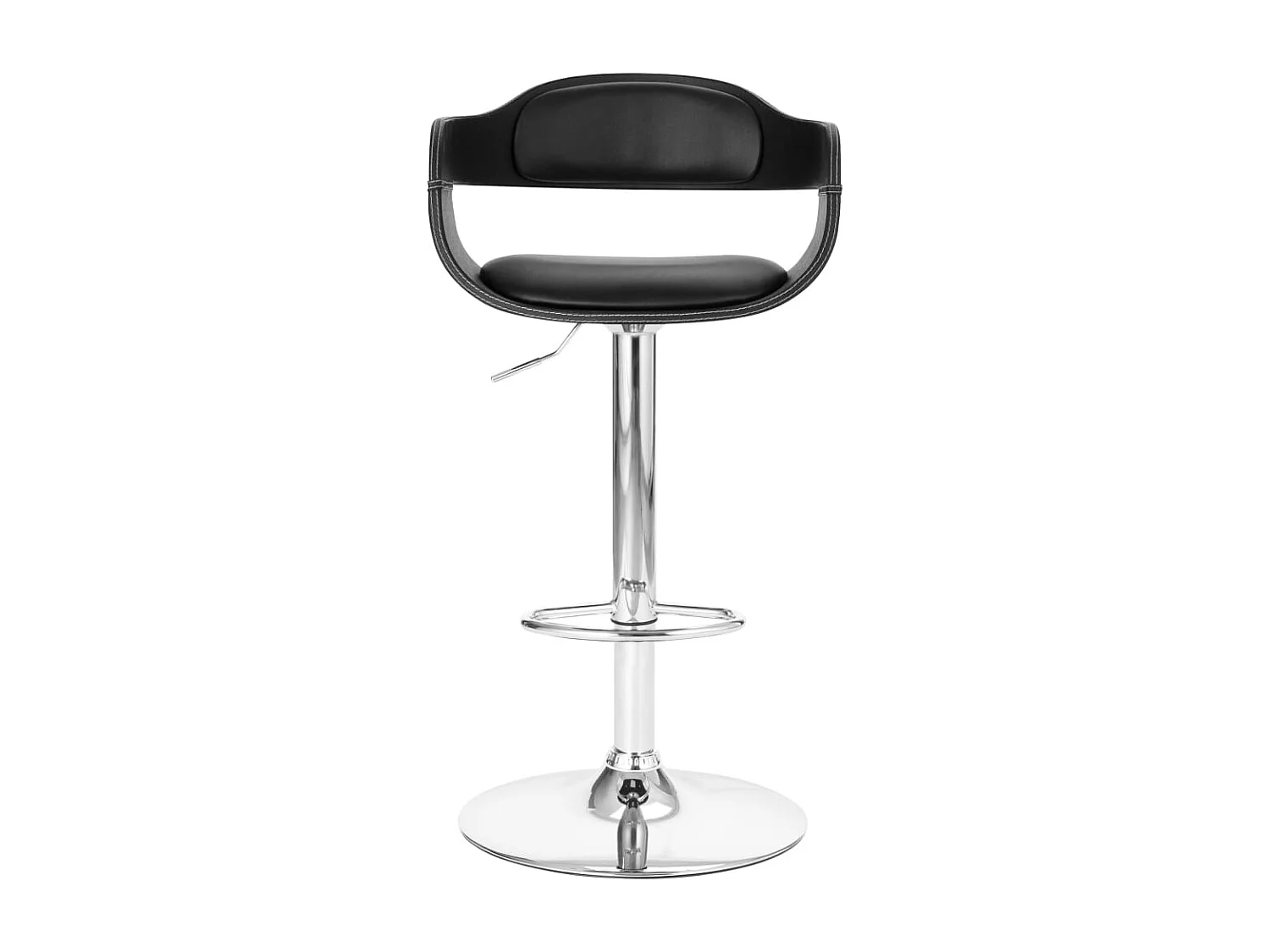 Barhocker Schwarz Kunstleder