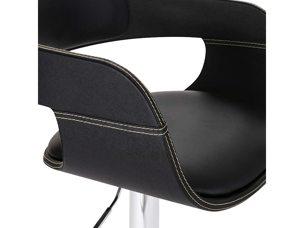 Barhocker Schwarz Kunstleder