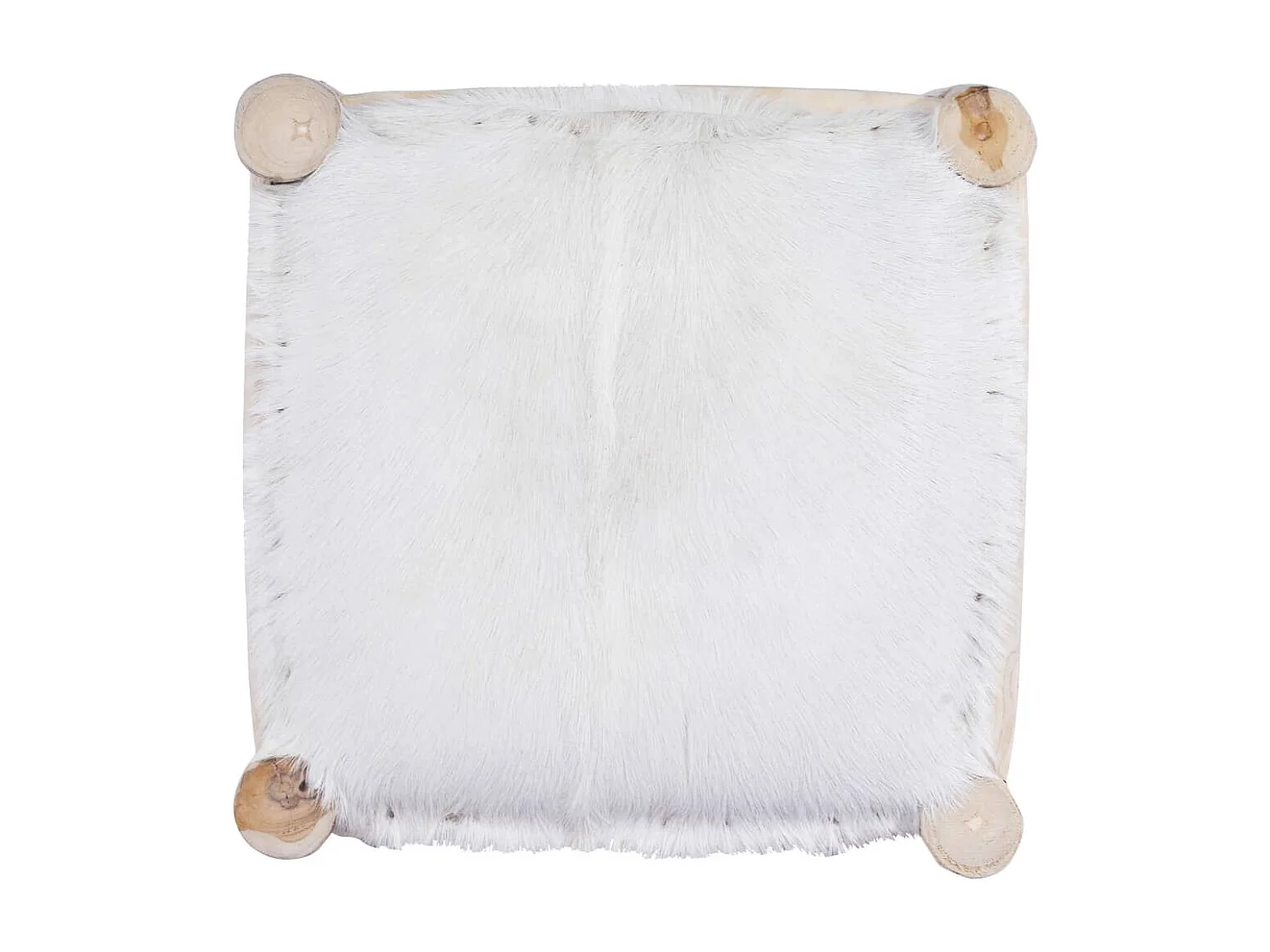 Taburete de cocina cuero real de cabra y madera de teca maciza