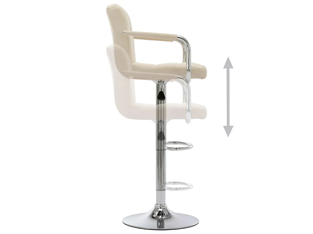 Barhocker Creme Stoff
