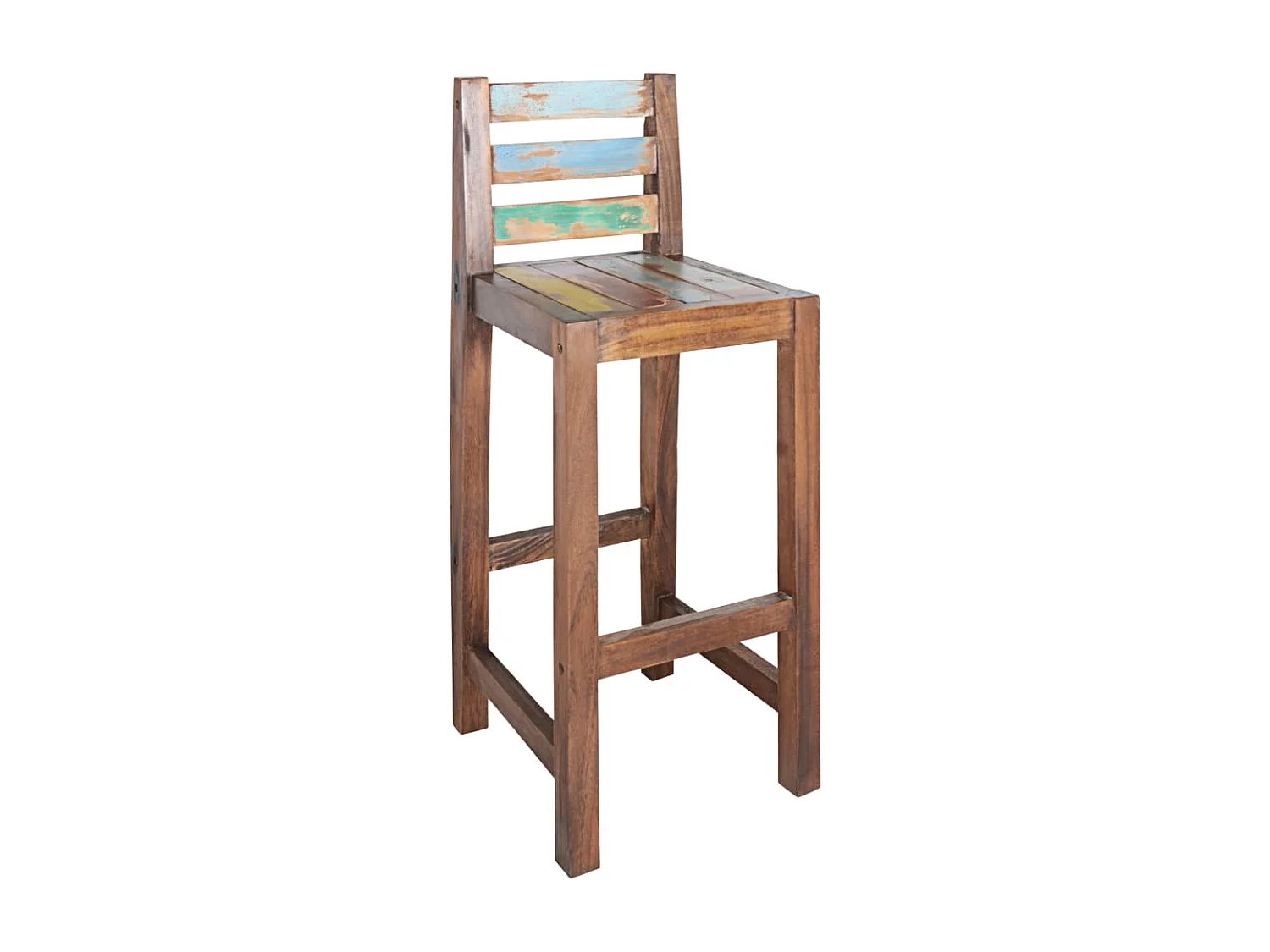 Bancos de bar 2 pcs madeira recuperada maciça