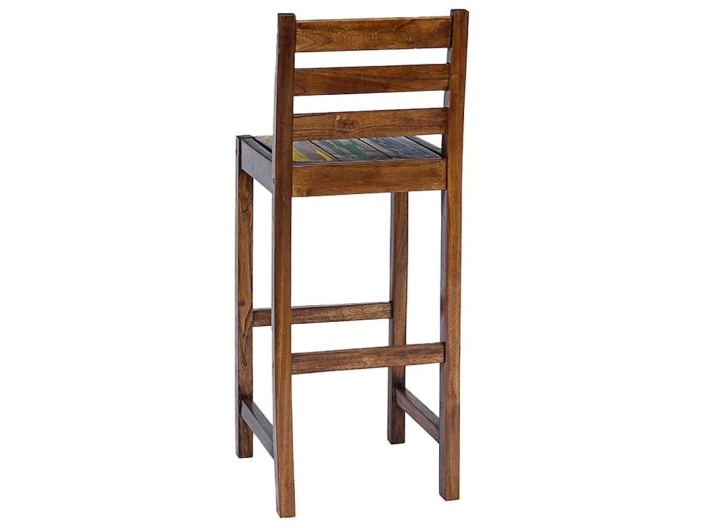 Tabourets de bar lot de 2 bois massif de récupération