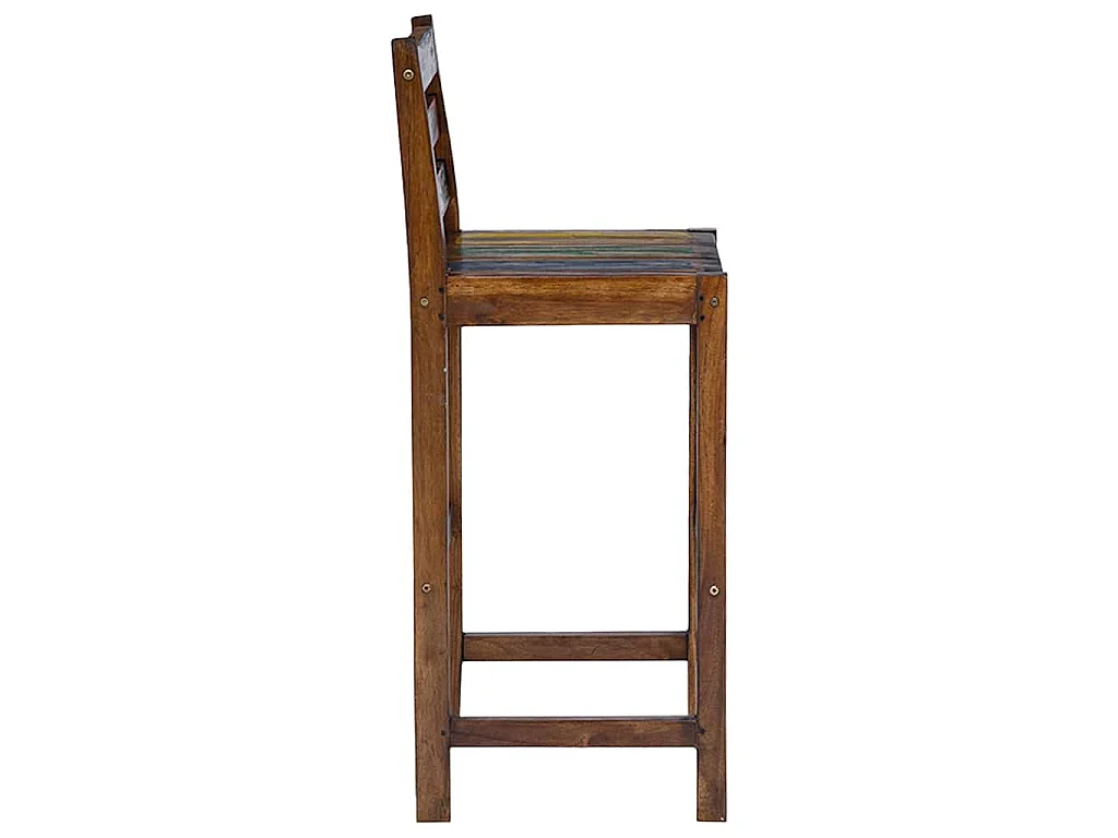 Tabourets de bar lot de 2 bois massif de récupération