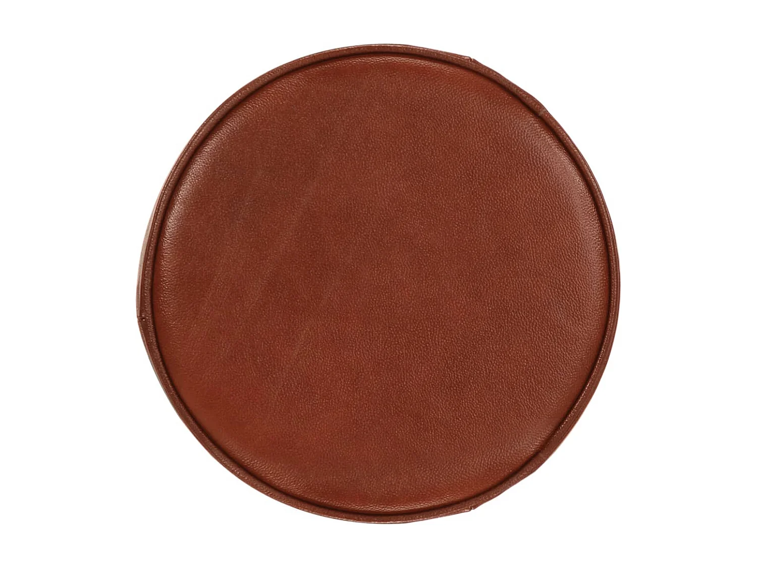 Tabourets de bar lot de 2 marron cuir véritable et fonte