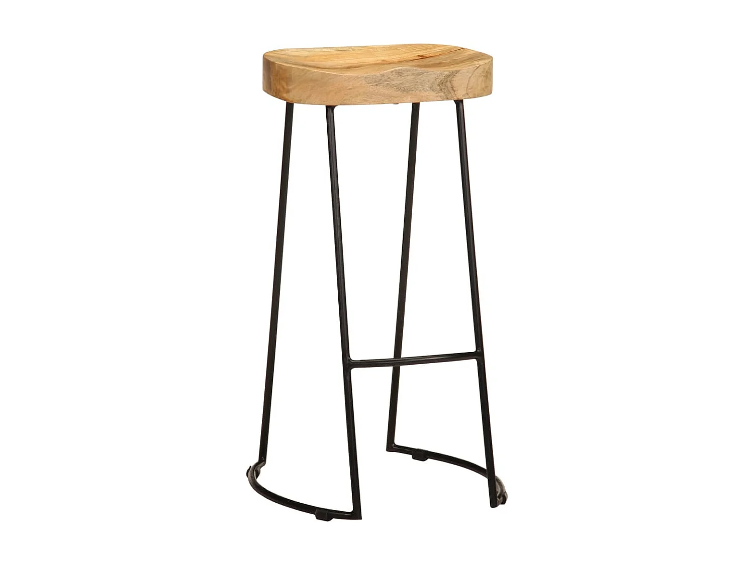 Tabourets de bar lot de 2 bois de manguier massif