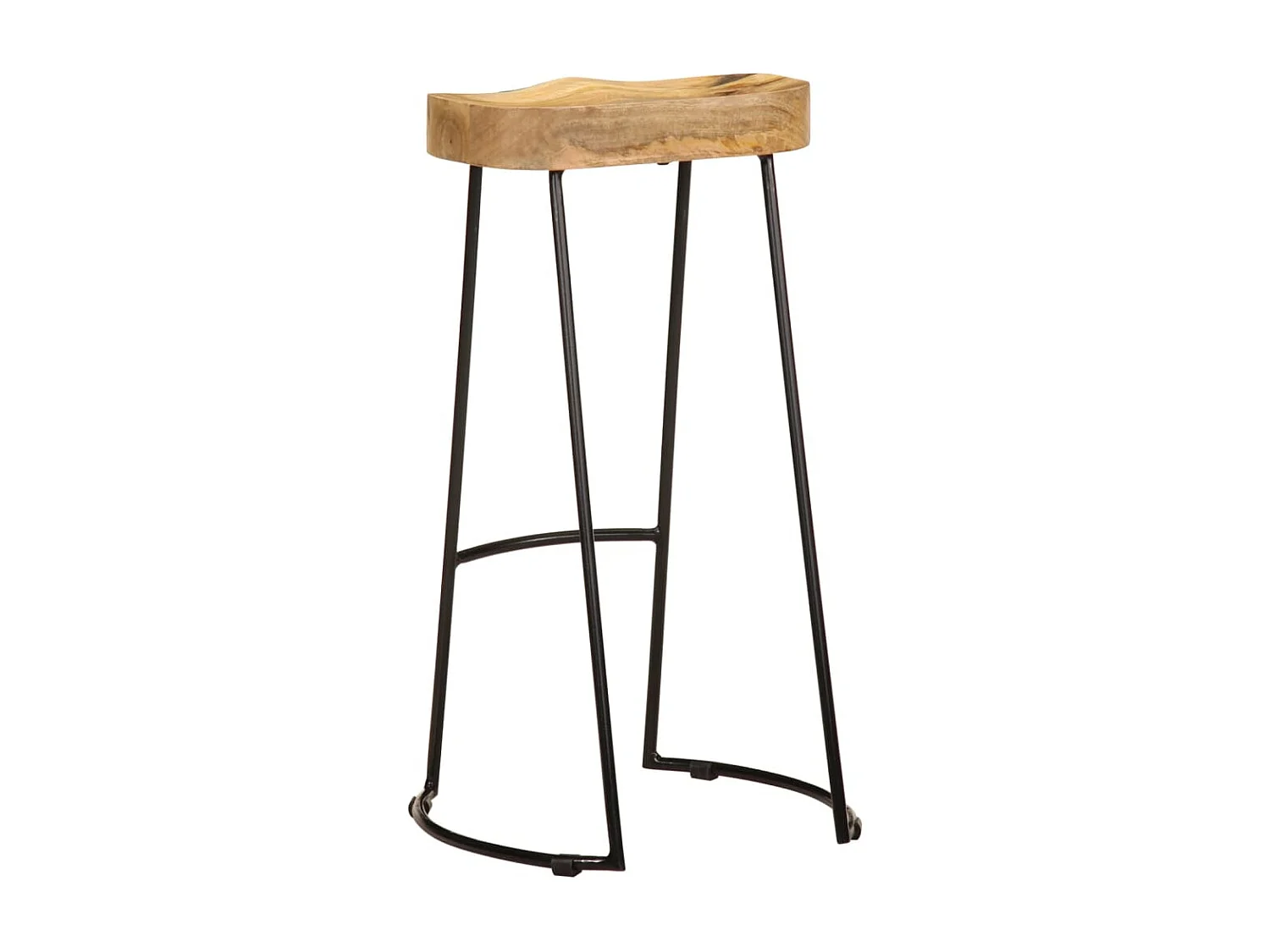 Tabourets de bar lot de 2 bois de manguier massif