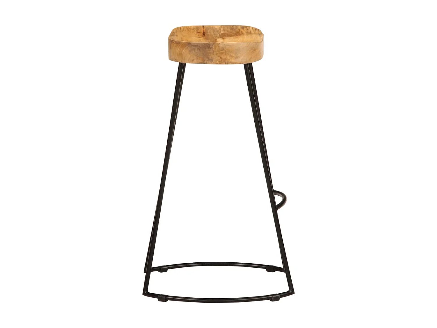 Tabourets de bar lot de 2 bois de manguier massif