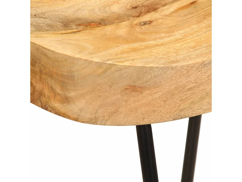 Tabourets de bar lot de 2 bois de manguier massif