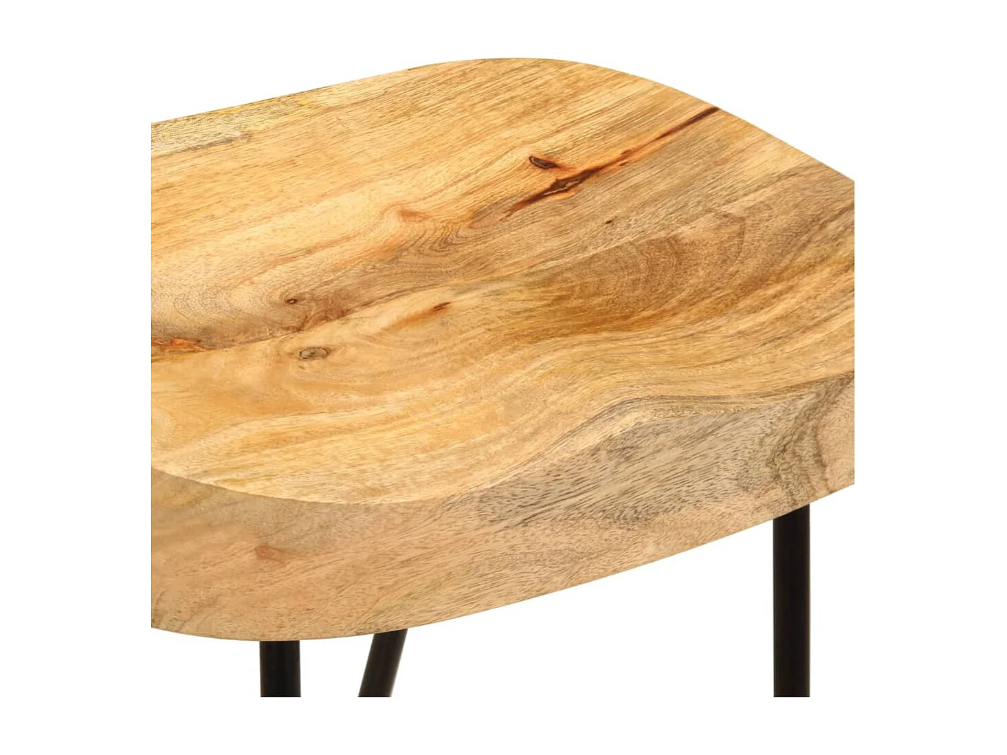 Tabourets de bar lot de 2 bois de manguier massif