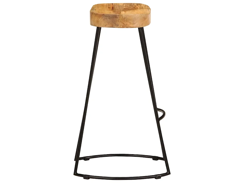 Tabourets de bar lot de 2 bois de manguier massif