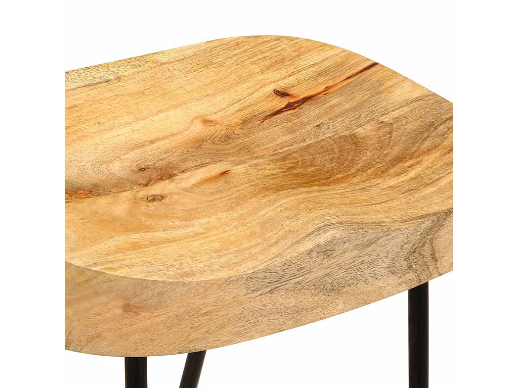 Tabourets de bar lot de 2 bois de manguier massif