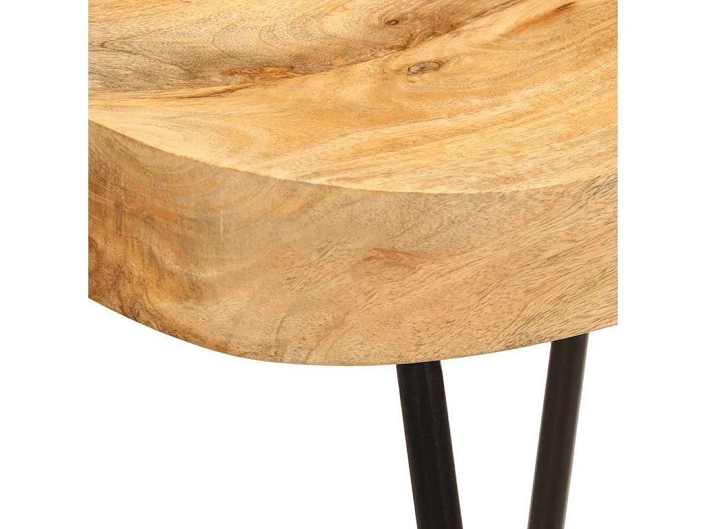 Tabourets de bar lot de 2 bois de manguier massif