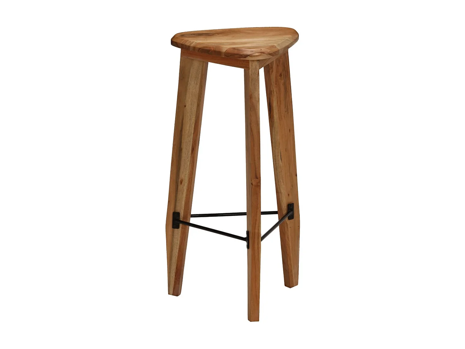 Barkrukken 2 st massief acaciahout