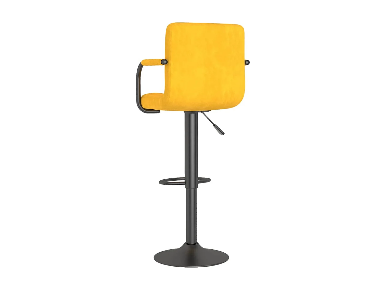 Tabouret de bar Jaune moutarde Velours