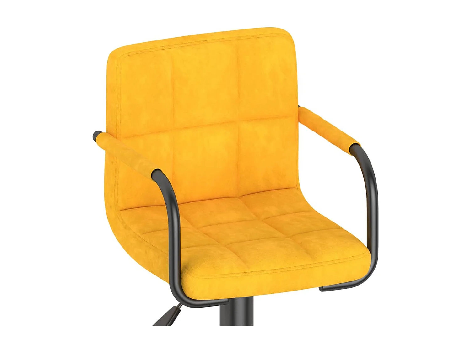 Tabouret de bar Jaune moutarde Velours
