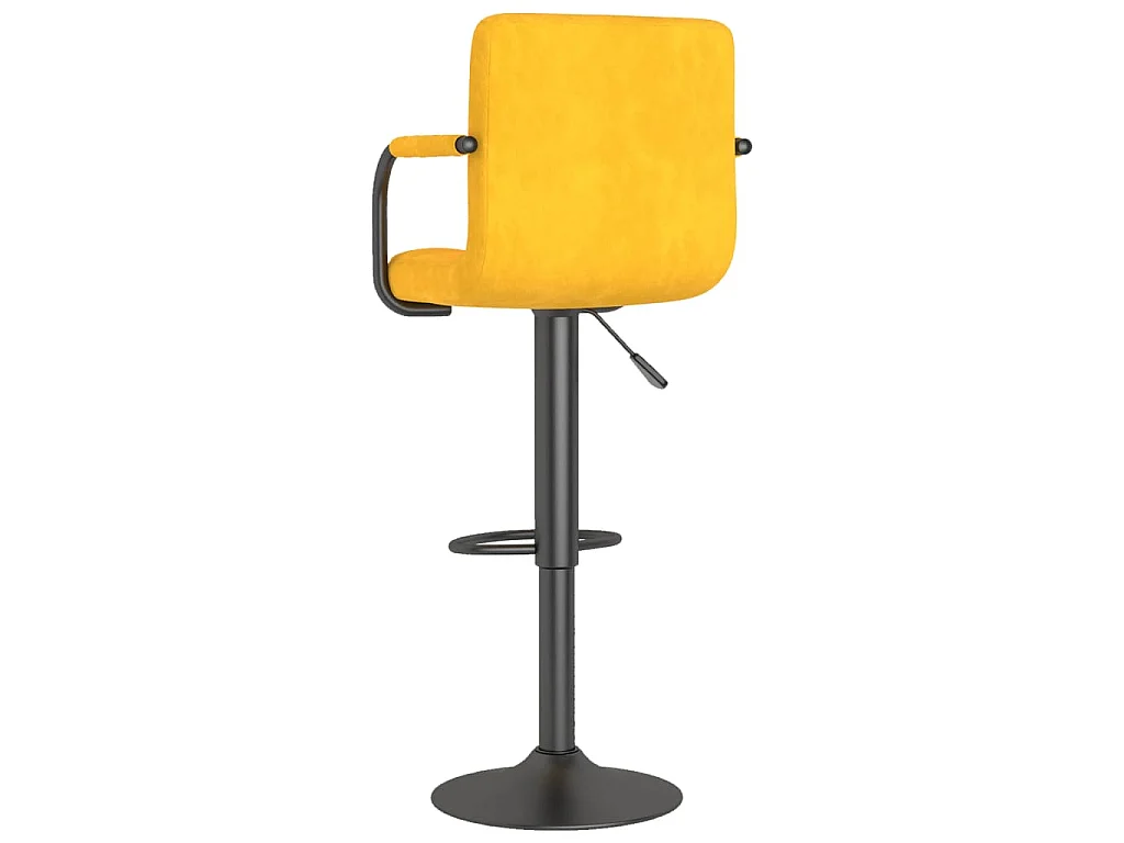 Barkruk fluweel mosterdgeel