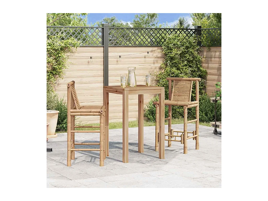 Bancos de bar 2 pcs bambu