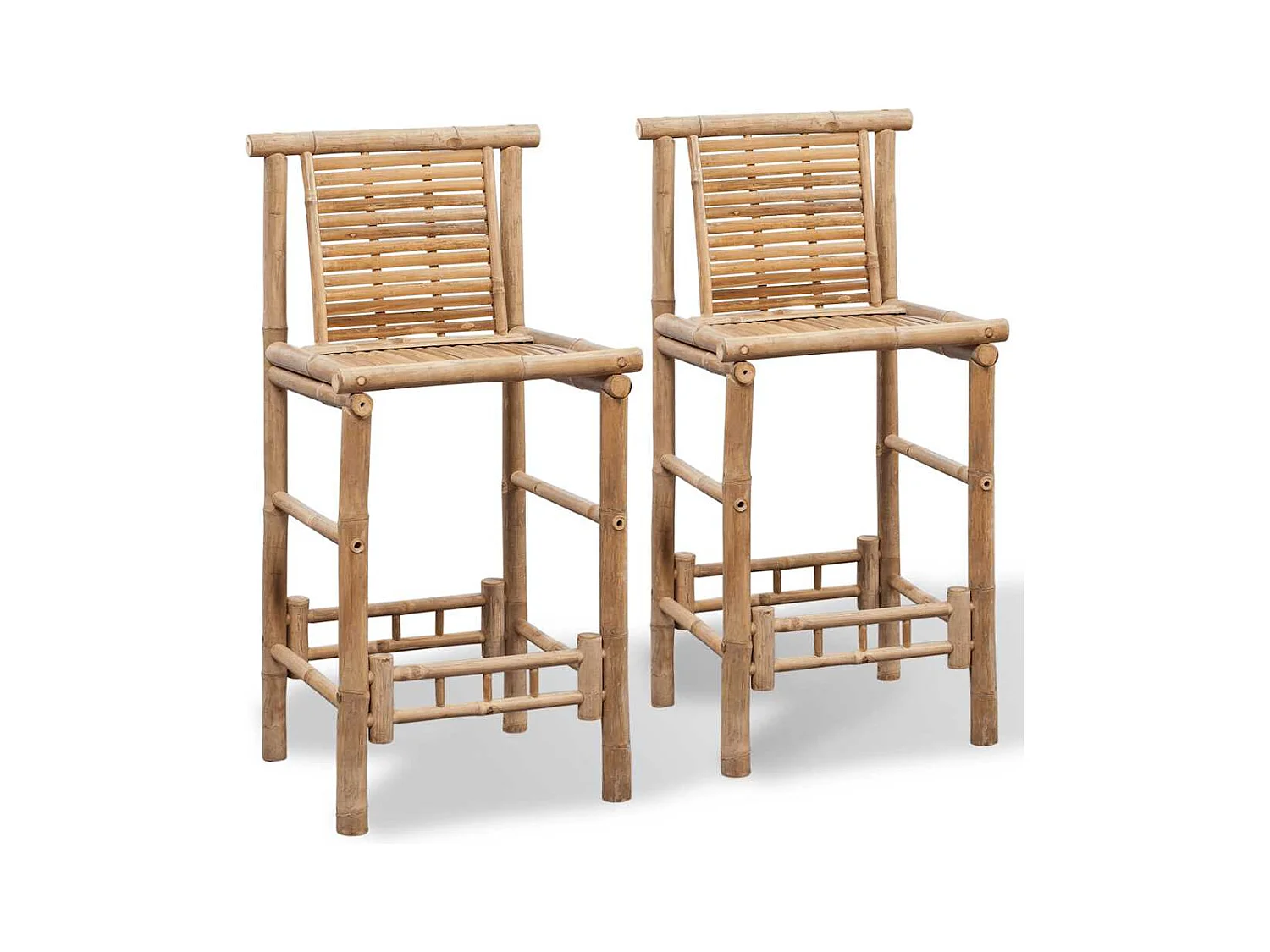 Barhocker 2 Stk. Bambus