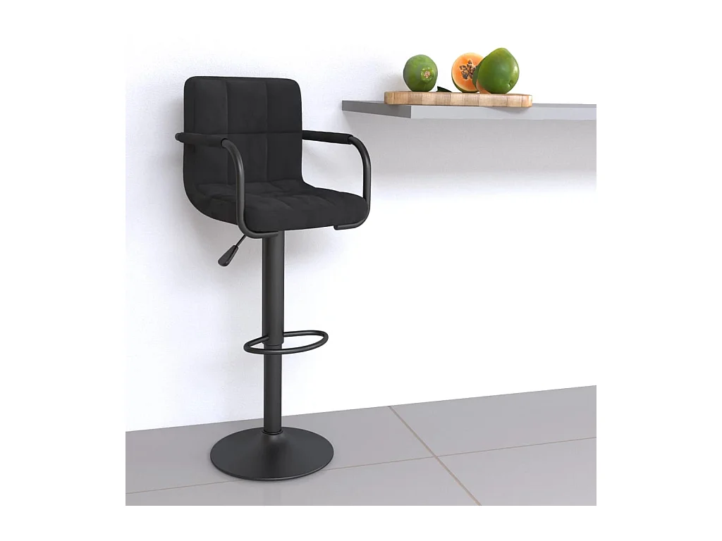 Tabouret de bar Noir Velours