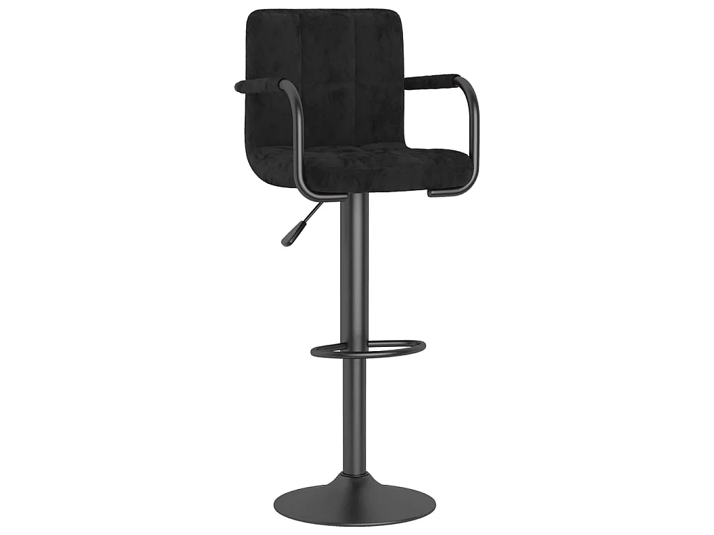 Barhocker Schwarz Samt
