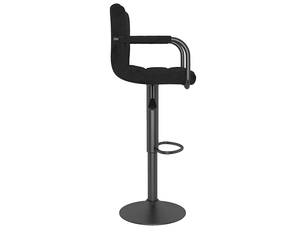 Barhocker Schwarz Samt